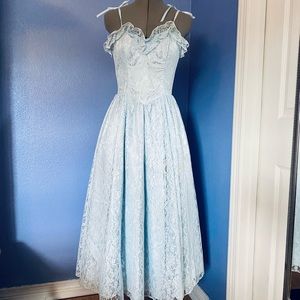 Vintage 80s Gunne Sax Cinderella Prom Party Dress